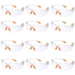 Lot de 12 lunette de s�curit� lunettes de protection travail avec lentilles transparentes anti - bu�e ...