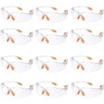 Lot de 12 lunette de s�curit� lunettes de protection travail avec lentilles transparentes anti - bu�e ...