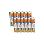 Sika ? lot de 12 mastics silicone 300ml ? pour joints de menuiserie et vitrages ? couleur anthracite ...