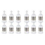Feiyue - lot de 12 mini lanternes  bougies ramadan mubarak  led eid mubarak, lanternes  toiles lunaires, ...