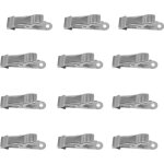 Lot de 12 mini pinces crocodiles en mtal de 1, 27 cm de large pour rnovation de la maison, argent