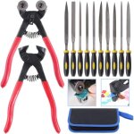 Lot de 12 outils de mosa�que, pinces � mosa�que en verre � roulettes et pince coupante pour carrelage ...