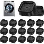 Lot de 12 pieds de machine � laver, r�glables, empilables, avec base en caoutchouc antid�rapante, rehausseurs ...