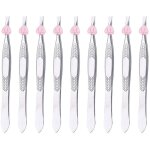 Feiyue - lot de 12 pinces  piler plates en acier inoxydable avec dcoration en forme de c?ur pour sourcils, ...