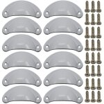 Lot de 12 poign�es coquillage vintage pour commode, meuble de cuisine, forme demi - lune, 8, 1 cm x 3, ...