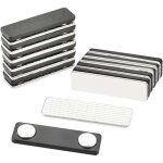 Lot de 12 porte badge aimant� badges magn�tiques adh�sifs badges nominatifs aimant�s autocollants en ...