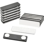 Lot de 12 porte badge aimant� badges magn�tiques adh�sifs badges nominatifs aimant�s autocollants en ...