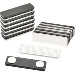 Lot de 12 porte badge aimant badges magntiques adhsifs badges nominatifs aimants autocollants en ...