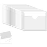 Lot de 12 porte - tiquettes autocollants - 10 x 6 cm - avec fentre d'tiquetage - autocollants - pour ...