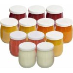 Lot de 12 pots de yaourt en verre avec couvercles �tanches - pour yaourti�res, multicuiseurs et robots ...