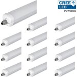 Lot de 12 r�glettes led �tanches 120cm 36w 130lm / w ip65 cree chip v - tac vt - 1249 - 120 deg - blanc ...