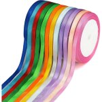 Lot de 12 rubans d�coratifs en satin de polyester double face pour mariage, emballage cadeau, loisirs ...