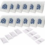 Lot de 12 sacs d'aspirateur compatibles avec miele gn 3d complete c2 - c3 classic c1 cat & dog s 8340 ...