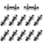 Lot de 12 serre - c�bles duplex m2 en acier inoxydable 304 pour c�ble m�tallique de 1, 5 mm, jardin, ...