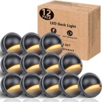Lot de 12 spots led basse tension pour terrasse, 2. 5 w, ip67