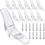 Lot de 12 supports de cordon de store en plastique transparent pour fenêtre, taquets avec vis, crampons ... Lot de 12 supports de cordon de store en plastique transparent pour fenêtre, taquets avec vis, crampons ...