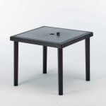 Lot de 12 tables bar en polyrotin carr�es 90x90 ext�rieur terrasse jardin restaurant grand soleil boheme ...