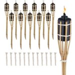 Lot de 12 torches de jardin 50 cm