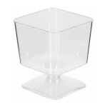 Lot de 12 verrines carres rutilisables  coupe  6cl transparent