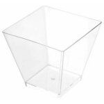 Lot de 12 verrines plastique réutilisable carré 6cl transparent Lot de 12 verrines plastique réutilisable carré 6cl transparent