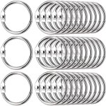 Lot de 120 pi�ces anneaux de reliure, 15mm anneau articul�s m�talliques, pour livre classeur, cahier, ...