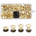 Lot de 120 vis de reliure chicago en laiton, 4 tailles de vis, rivets en mtal, bouton chicago, vis  ...