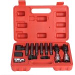 Lot de 13 douilles de dmontage de poulie  roue libre d'alternateur, kits d'outils de service de garage ...