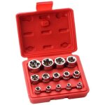 Lot de 14 douilles en forme d'�toile de type e i coffret � cliquet i douilles jeu de profil�s e (torx ...