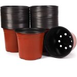 Lot de 15 pots en plastique de 15 cm pour semis, plantes et fleurs, jardini�res de culture
