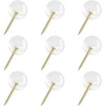 Lot de 150 punaises dor�es de grande taille de 9, 5 mm � t�te ronde en acier dor� avec punaises � t�te ...