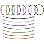 Lot de 16 anneaux porte - cl�s en acier inoxydable - 15 cm - pour suspendre des bagages - 7 couleurs ...