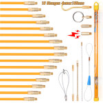 Lot 16 baguettes tire fils longueur 1 m�tre, aiguille �lectricien avec 16 � 4 mm � 1 m, tire - fil 9 ...