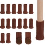 Lot de 16 chaussettes pour pieds de chaise avec coussinets en feutre - double couche antid�rapante - ...