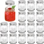 Lot de 16 mini bocaux mason avec couvercles ? 56, 7 g ? verres � shot mason shooter en verre pour boissons, ...