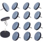 Lot de 16 patins ronds en t�flon pour meubles avec clou � 19 mm ? d'�paisseur / rev�tement ptfe / patins ...