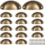Lot de 16 poignées de tiroir vintage en forme de coquillage, style rétro, en demi - cercle, pour placard ... Lot de 16 poignées de tiroir vintage en forme de coquillage, style rétro, en demi - cercle, pour placard ...