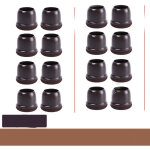 Lot de 16 prot�ge - pieds de chaise, diam�tre 1, 5 cm, coussinets de chaise en feutre �pais, �lastiques, ...