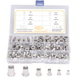 Lot de 170 pices - crous river  frapper en acier inoxydable 304 - filetages m3  m10 - tte plate ...