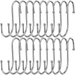 Lot de 18 crochet s acier inoxydable, crochet en m�tal robuste double pour suspendre tasses, v�tements, ...