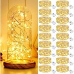 Lot de 18 guirlande led � pile, 2m 20 led petite guirlande lumineuse pile, 3 modes guirlande led interieur ...