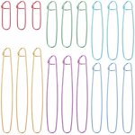 Lot de 18 supports de point � tricoter, porte - point en aluminium color� pour couture, crochet, accessoires ...