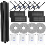 Lot de 19 accessoires pour robot aspirateur ecovacs deebot x2 omni / x2 / x2 pro, 1 brosse principale, ...