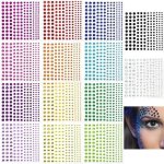 Lot de 2 300 pierres � paillettes autocollantes - strass - pour le maquillage du visage, les d�corations ...