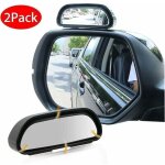 Lot de 2 360� voiture r�troviseurs d'angle mort, universels droite + gauche ajustables verre hd miroir ...