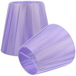 Lot de 2 abat - jours  clipser en tissu pliss pour lampe de table