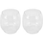 Lot de 2 abat - jours en verre pour lampe  huile, protection rtro pour lampe  ptrole