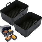 Lot de 2 accessoires airfryer pour ninja foodi max dual zone af300eu af400eu 7, 6 l - 9, 5 l, accessoire ...