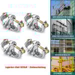 Lot de 2 accouplement �chafaudage 360�, 48x60mm, pour fixation d'�chafaudages et de tiges d'ancrage, ...