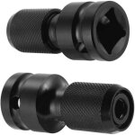 Lot de 2 adaptateurs de douille 1 / 2  carr� � 1 / 4  hexagonal, convertisseur de mandrin � lib�ration ...