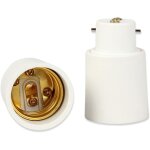 Lot de 2 adaptateurs de douille b22 vers e27 ? convertit les culots d'ampoules baillonette en vis.